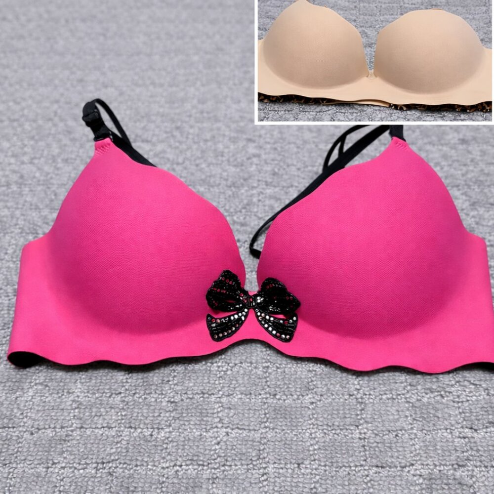 RARE Set of 2 Victoria’s Secret "Very Sexy–Secret Embrace" Push-Up Bras 34B